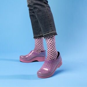 DANSKO Professional Purple Translucent Clog Shoes 41 10 1/2 11 Clear Jelly Nurse